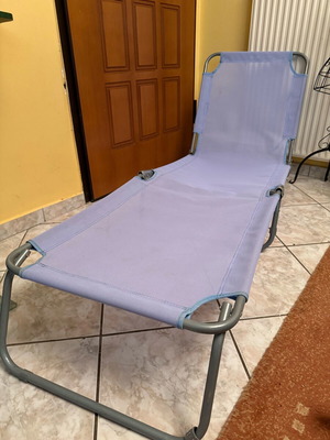 Ξαπλώστρα θαλάσσης μεταχειρισμένη αναδιπλούμενη με ανθεκτικό ύφασμα