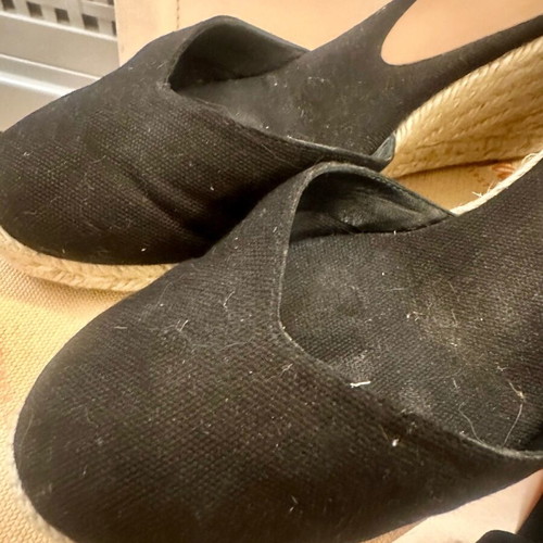 Castaner black and beige wedge sandals like new, size 40
