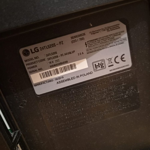 LG TV 24" used, fully functional