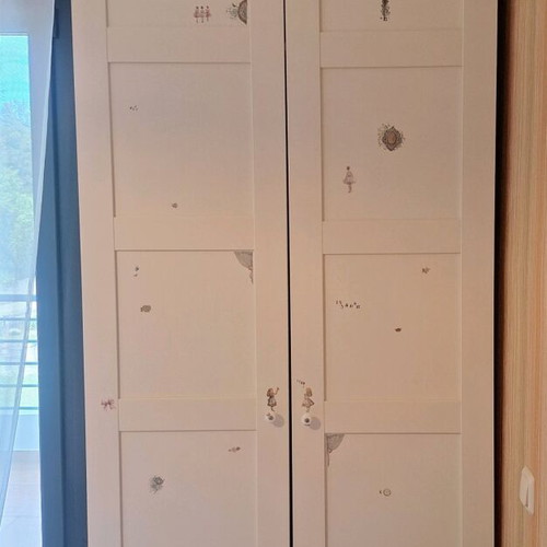 White two-door wardrobe used