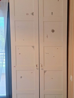 White two-door wardrobe used