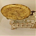  Ζυγαριά Χασάπη 15 κιλών Συντηρημένη με Μπρούτζινα Τάσια Εποχής 1925