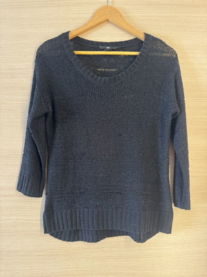 H&M black open-knit sweater, size S