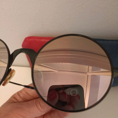 Le Specs sunglasses used, pink, metal frame