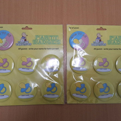 Κονκάρδες για baby shower και gender reveal καινούργιες, δύο πακέτα