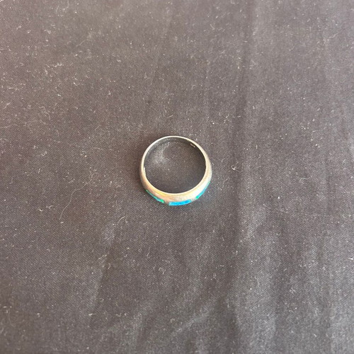 Silver 925 ring like new with blue details