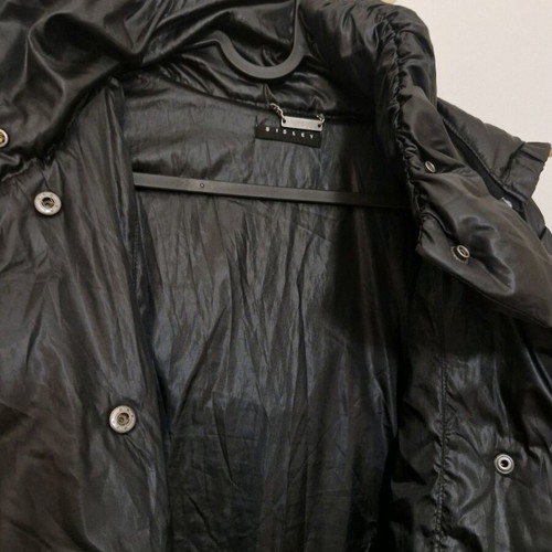 Sisley jacket like new, black with ruffles, size Large