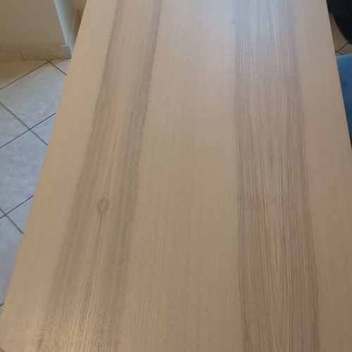 IKEA wooden large table with two velvet chairs from Praktiker