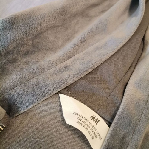 Velvet hoodie jacket H&M new, grey for girls