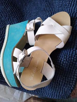 Σανδάλια U.S. Polo Assn. πλατφόρμες σαν καινούργιο, μέγεθος 40, άσπρο και μπλε