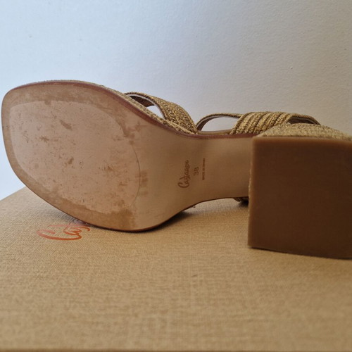 Castaner Valle/142 gold platform sandals size 38 new