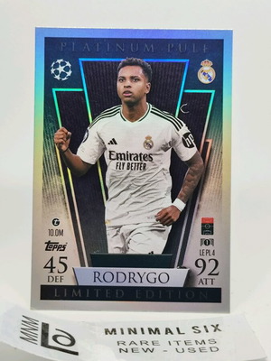 Συλλεκτική κάρτα Rodrygo Platinum Pull limited edition σαν καινούργιο