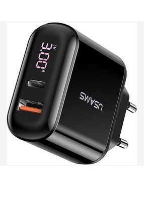 Usams QC3.0+PD3.0 Fast Charging 18W Charger with LED New