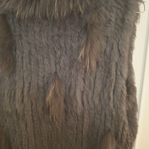Fur vest brown new small medium made of natural fur