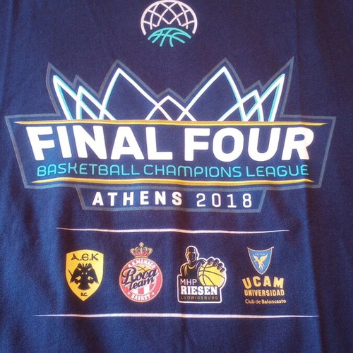Μπλούζα Final Four Basketball Champions League Athens 2018 σαν καινούργια, αυθεντική, μέγεθος 2XL