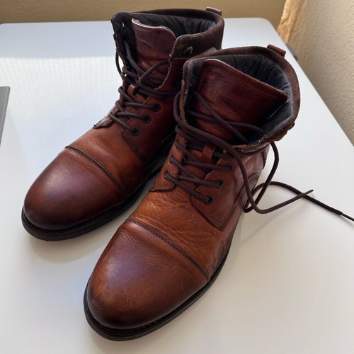 Aldo leather boots like new, brown, size 43.5