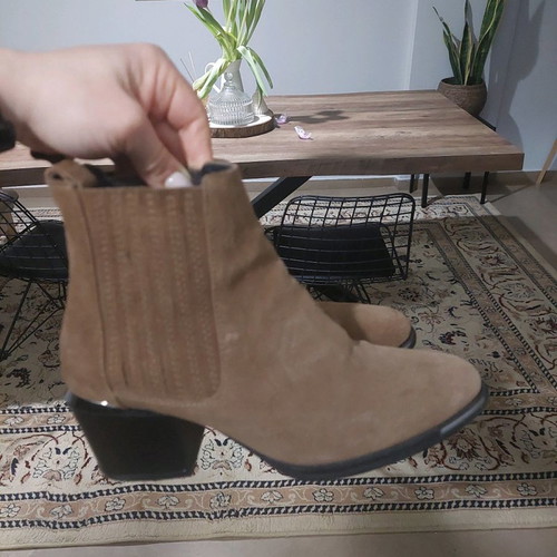 Gianna Kazakou ankle boots used, brown leather, size 36