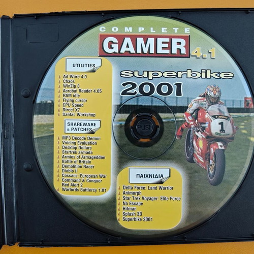 Complete Gamer 4.1 CD-ROM used with Superbike 2001 and bonus games