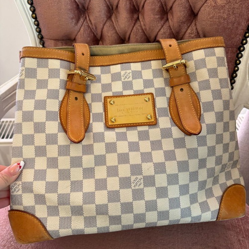 Louis Vuitton Damier Azur Canvas Hampstead MM shoulder bag used