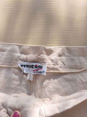 Linen pants Matis like new, small, beige, size 34-36