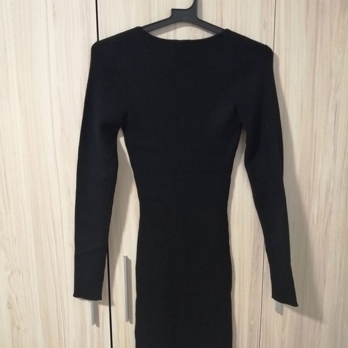 Tally Weijl black knitted mini dress with heart detail