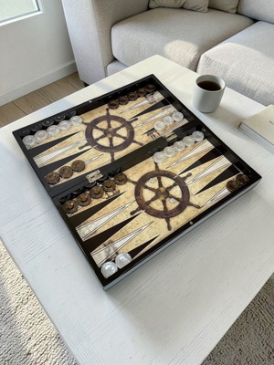 Backgammon Lux 48x48 cm new, MDF with glossy finish