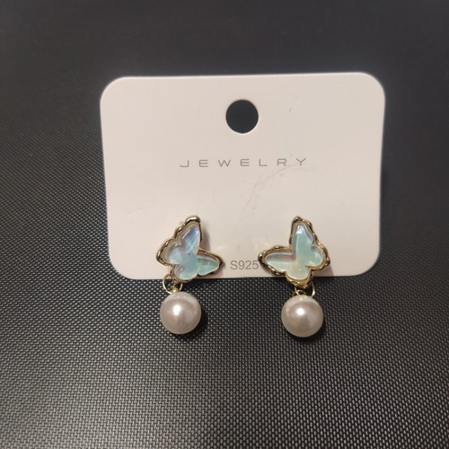 Silver earrings with faux elements new