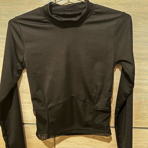 Black top new with transparency, size M