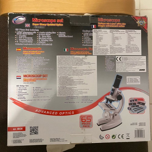 Educational microscope like new without magnifying lens