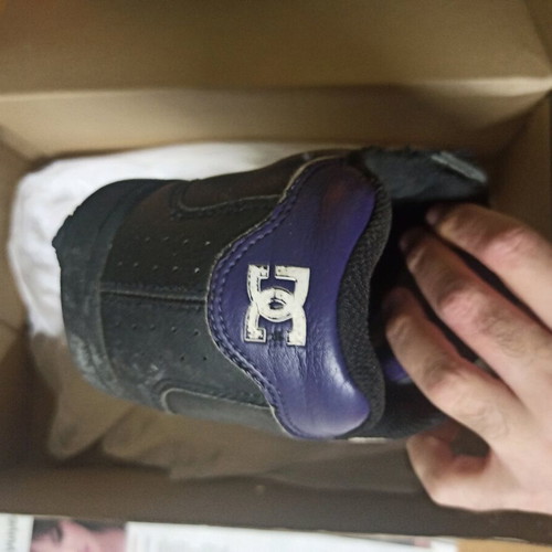 DC men's sneakers used size 41, black-purple