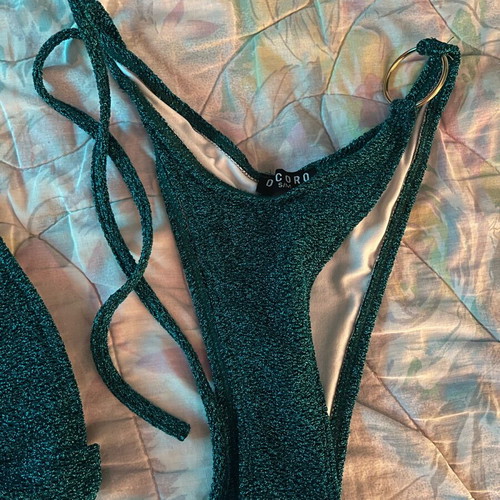 Decoro swimsuit bikini petrol metallic new size S/M