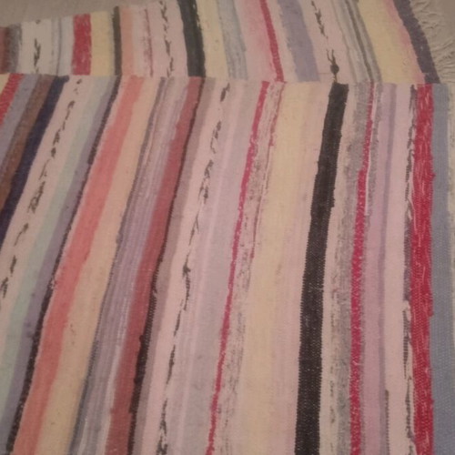 Rag rug used, colorful runner, 3 meters long