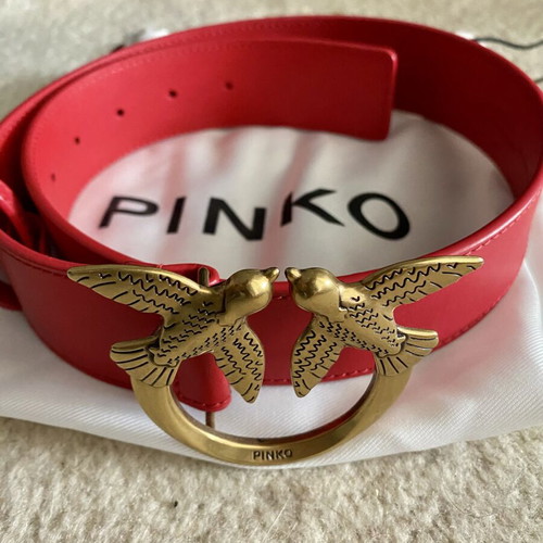 Pinko leather belt like new, 80cm, red