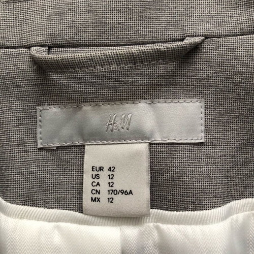 H&M women's blazer gray like new, size L