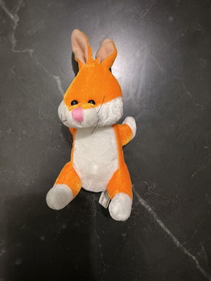 Plush bunny used, medium size