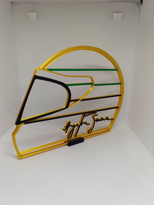 Ayrton Senna 3D printed decorative stand new, Formula 1