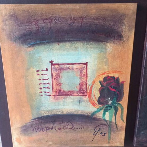 Triptych oil painting on canvas like new by Leys Gemma
