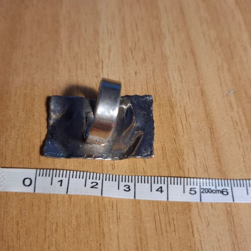 Silver ring rectangular shape like new