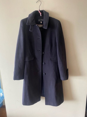 Armani Jeans wool coat dark blue like new