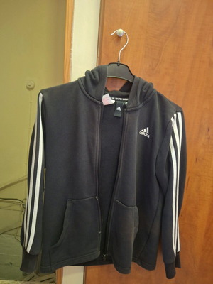 Adidas kids jacket used, black, size 152 cm