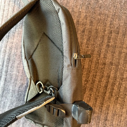 Shoulder bag like new, grey and black with multiple compartments
