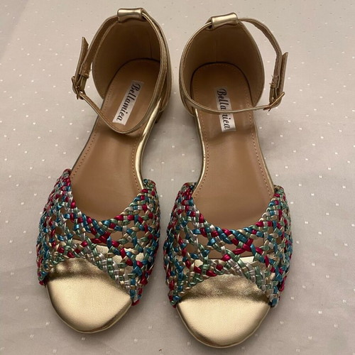 Bellamica low sandals new, multicolor with gold details