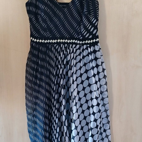Raxevsky formal black and white muslin dress like new