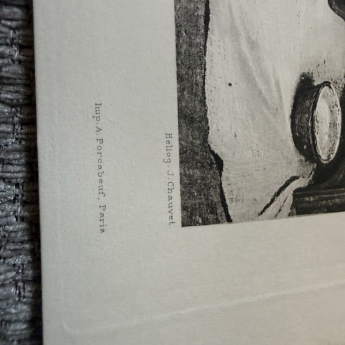 Engraving used, old authentic, 19 x 28 cm
