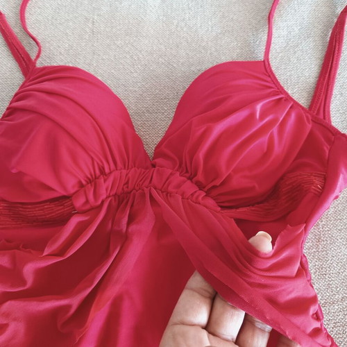 Isabelle one-piece swimsuit Large new, red