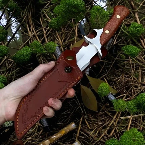 Hunting steel knife M390 new with wooden handle