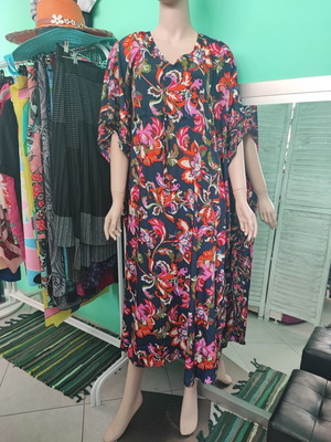 Rima Beachwear long plus size kaftan 160cm, multicolor