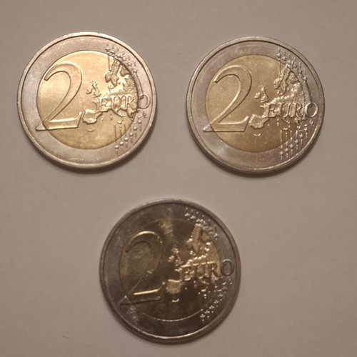 Commemorative 2 Euro Coins 100 Years Thrace Integration Set of 3 like new
