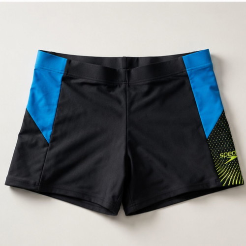 Speedo boxer swimsuit size 14 years black like new