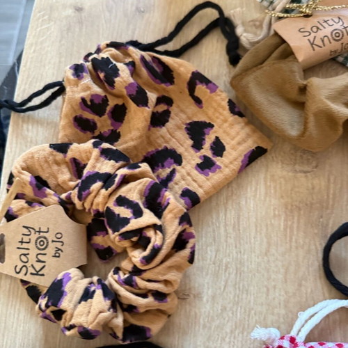 Leopard scrunchie set new, brown